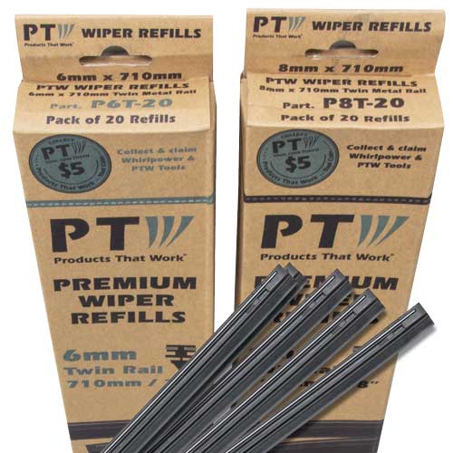 PTW™ TWIN RAIL WIPER REFILLS